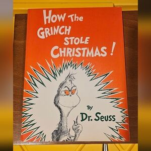 Dr. Seuss Grinch Stole Christmas Book - Orange and Green Cover